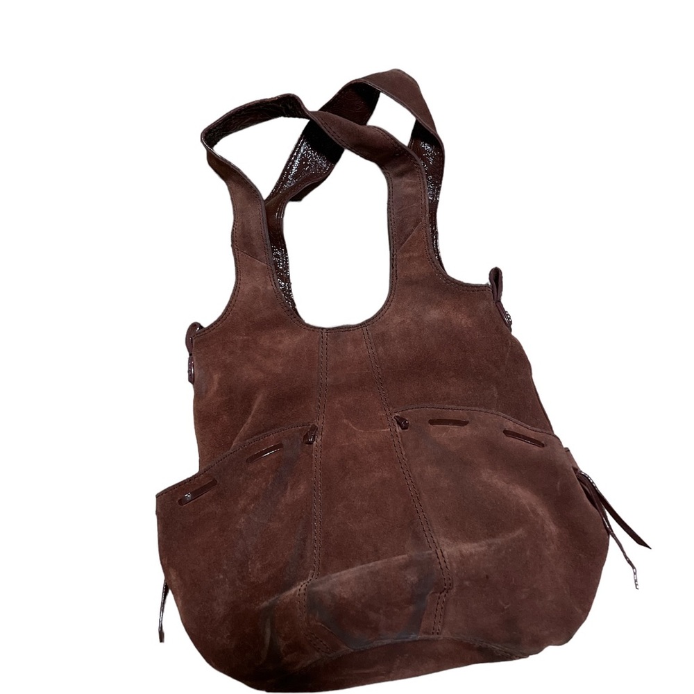 Lucky Brand brown suede hobo bag